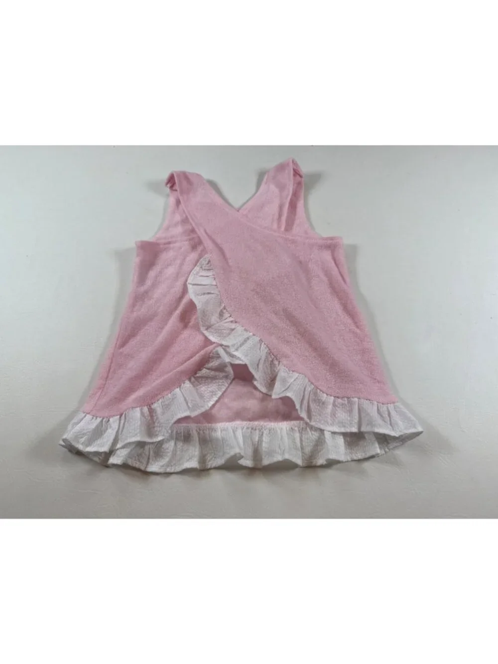 Stitchy Fish Pink Ruffle Toddler Dress & Shorts Set 5 MME Embroidered (OO763)